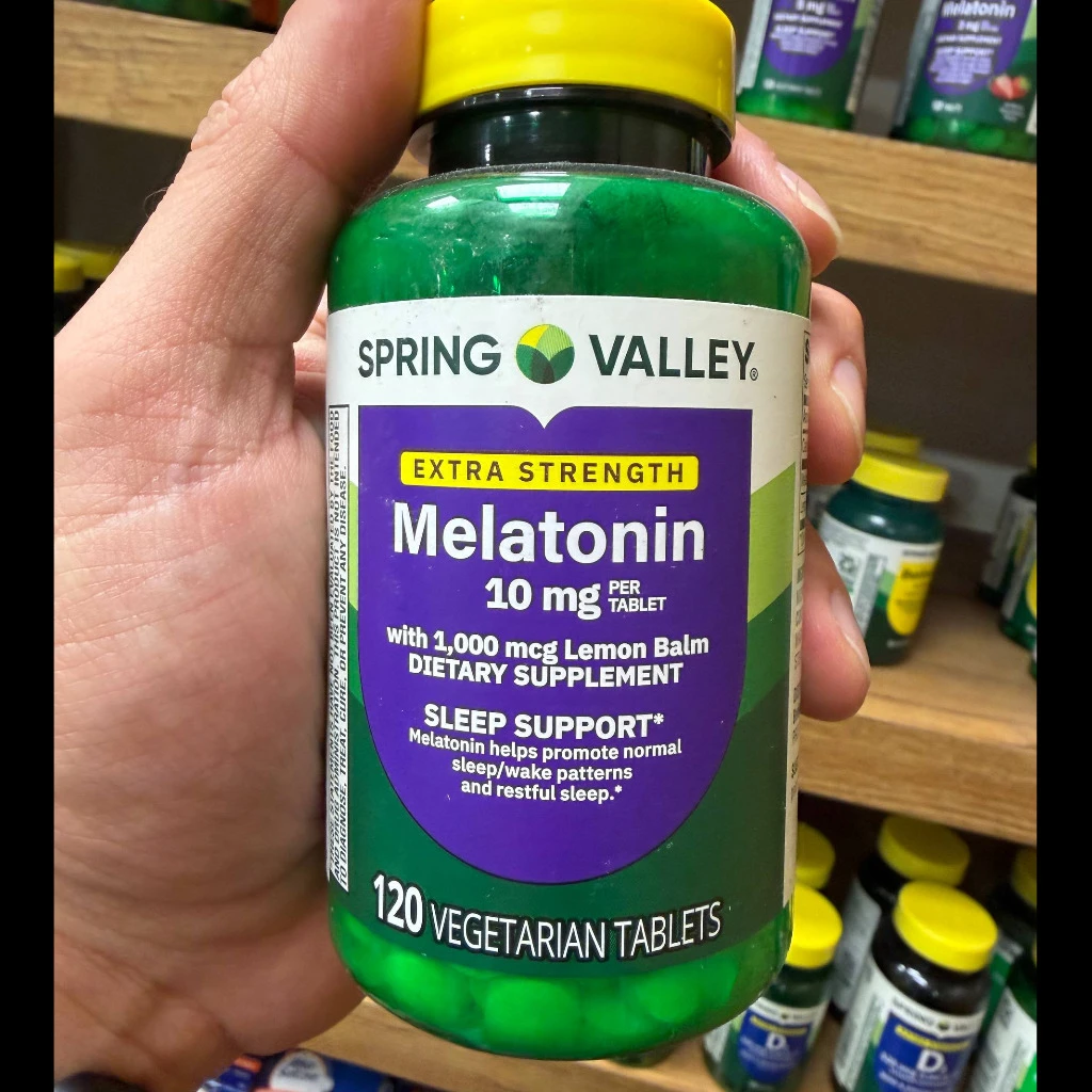 قرص ملاتونین اکسترا استرنج (Extra Strength) 10 میلی‌گرم اسپرینگ ولی (Spring Valley) حاوی عصاره لمون بالم - مدل Sleep Support