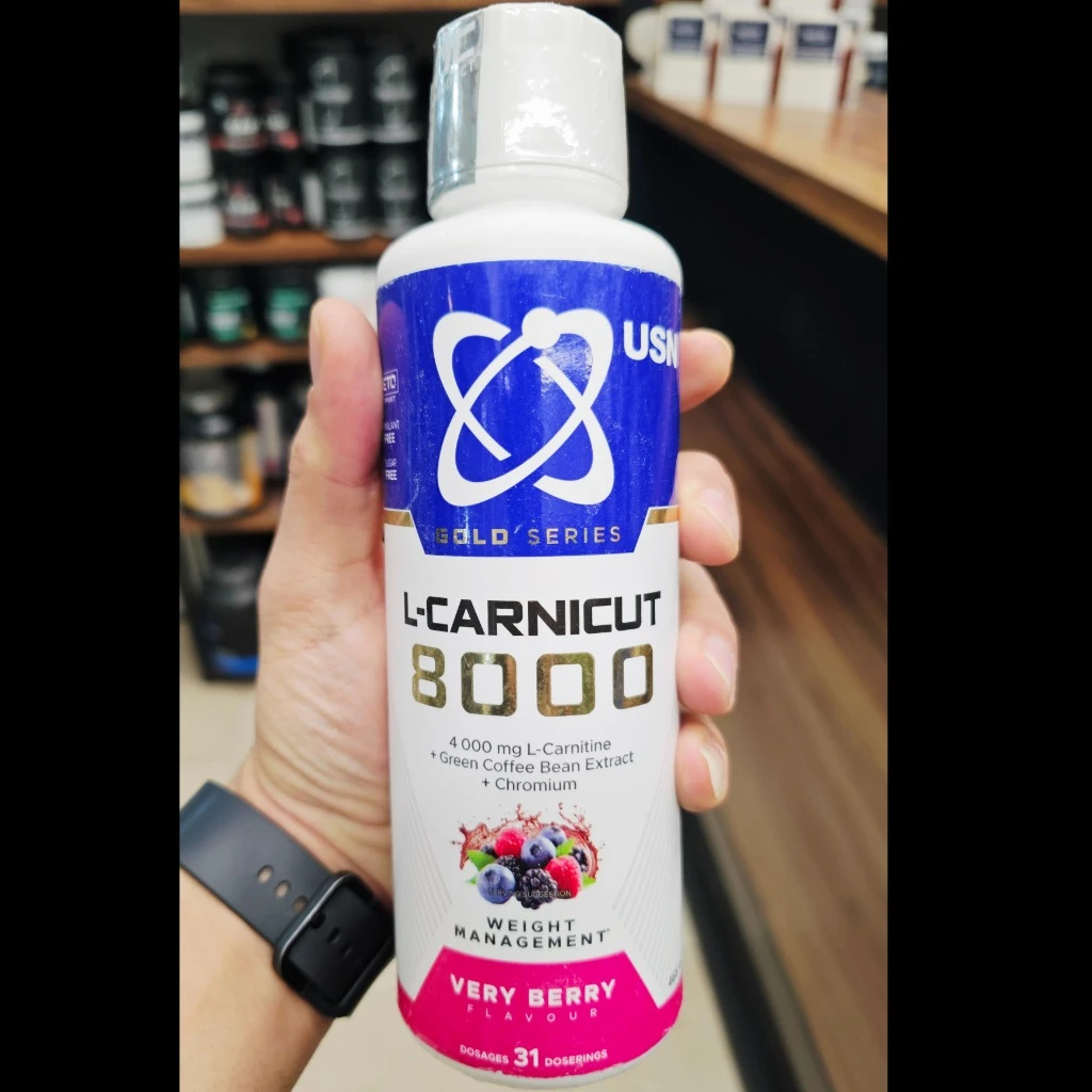 مکمل ال-کارنیتین مایع 8000 یو اس ان (USN Liquid L-Carnitine 8000) - حجم 480 میلی‌لیتر