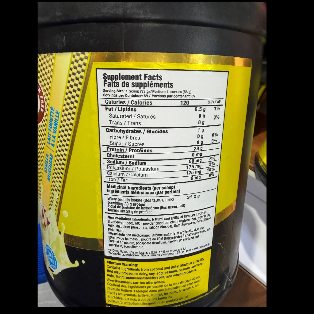 پروتئین وی ایزوله 100٪ ماموت ایزو راش (Mammoth ISO-RUSH Whey Protein Isolate)