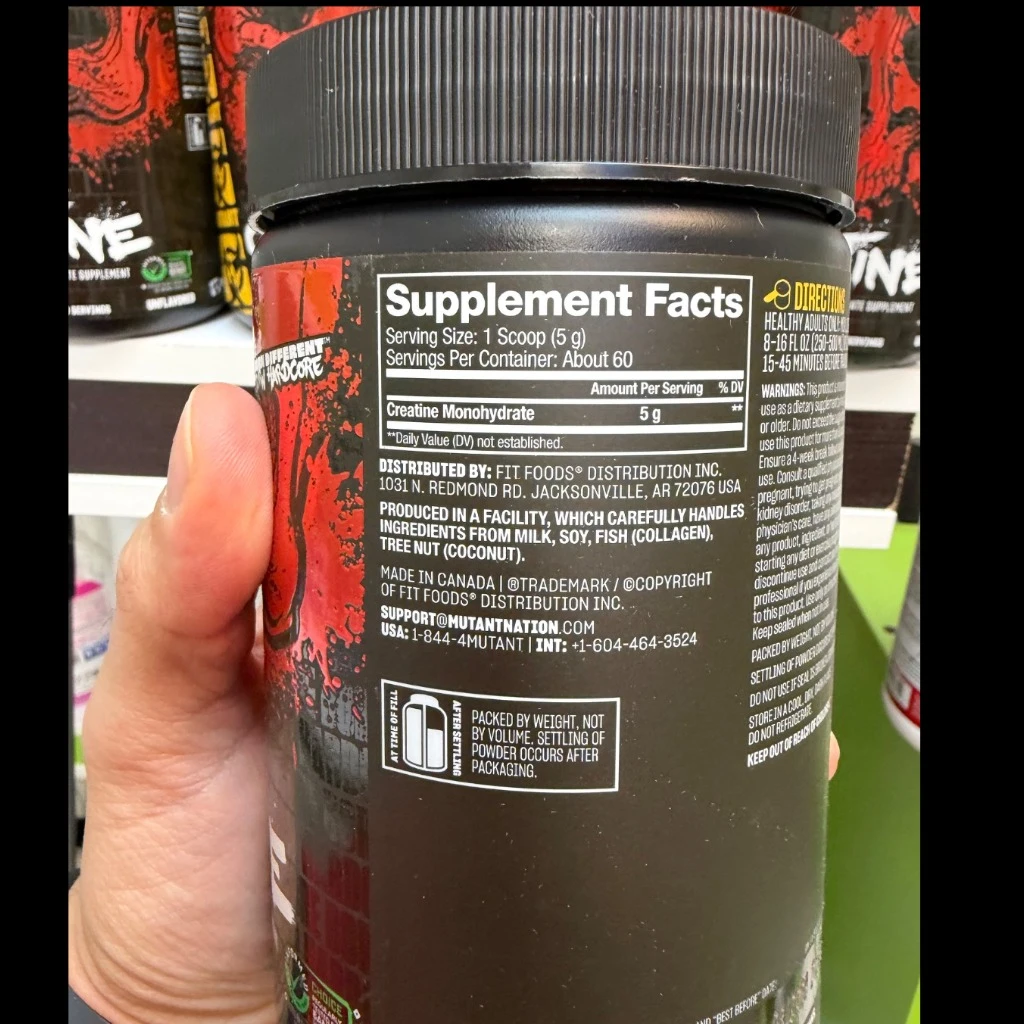 کراتین 100 درصد خالص مونوهیدرات 300 گرمی موتانت Creatine 100٪ Pure 300g Mutant